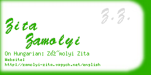zita zamolyi business card